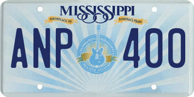 MS license plate ANP400