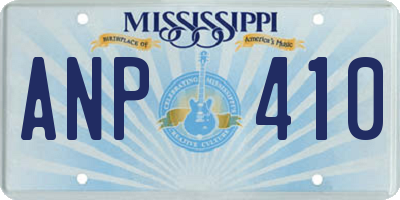 MS license plate ANP410