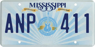 MS license plate ANP411
