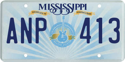 MS license plate ANP413