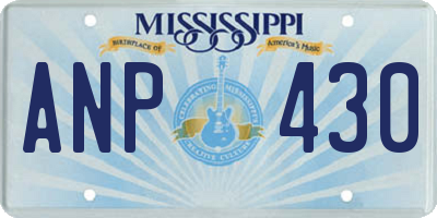 MS license plate ANP430