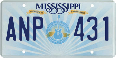 MS license plate ANP431