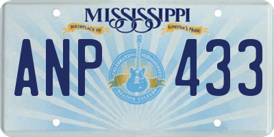 MS license plate ANP433