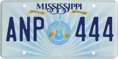 MS license plate ANP444
