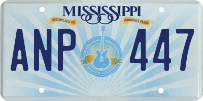MS license plate ANP447