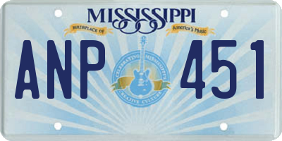 MS license plate ANP451