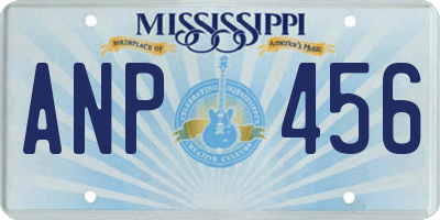 MS license plate ANP456