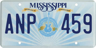 MS license plate ANP459