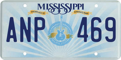 MS license plate ANP469