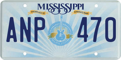 MS license plate ANP470