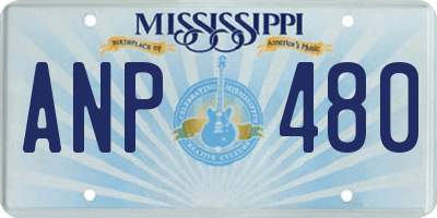 MS license plate ANP480