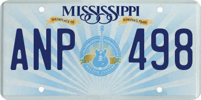 MS license plate ANP498