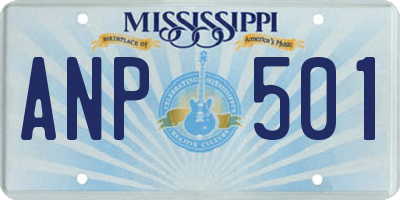 MS license plate ANP501