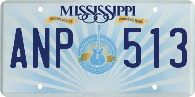 MS license plate ANP513