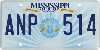 MS license plate ANP514