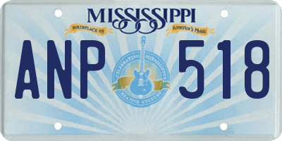 MS license plate ANP518