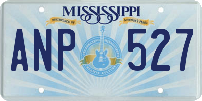 MS license plate ANP527