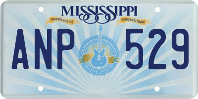 MS license plate ANP529