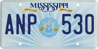 MS license plate ANP530