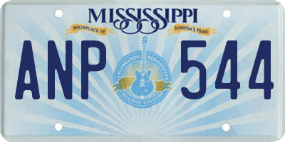 MS license plate ANP544