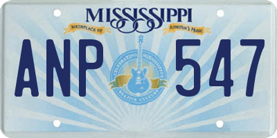 MS license plate ANP547