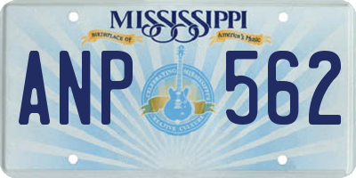 MS license plate ANP562