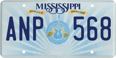 MS license plate ANP568