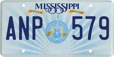 MS license plate ANP579