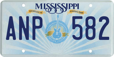 MS license plate ANP582