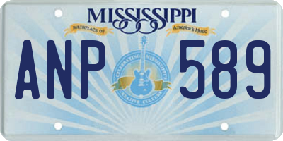 MS license plate ANP589