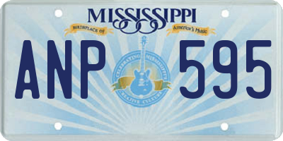 MS license plate ANP595