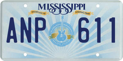 MS license plate ANP611