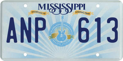 MS license plate ANP613
