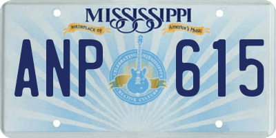 MS license plate ANP615