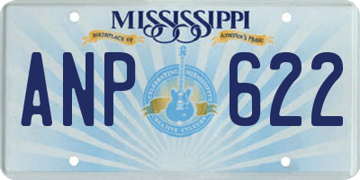 MS license plate ANP622
