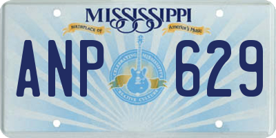 MS license plate ANP629