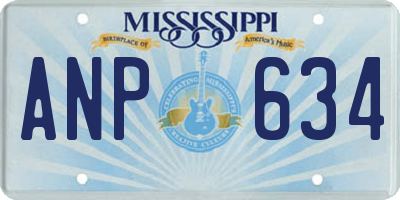 MS license plate ANP634