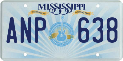 MS license plate ANP638