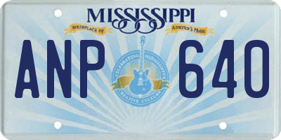 MS license plate ANP640