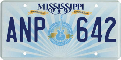 MS license plate ANP642
