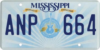MS license plate ANP664
