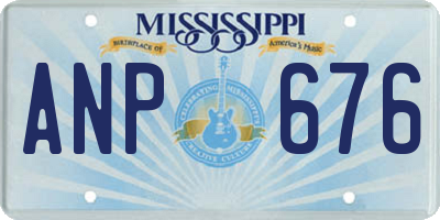 MS license plate ANP676