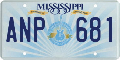 MS license plate ANP681