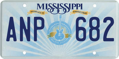 MS license plate ANP682