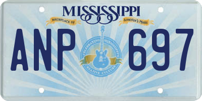 MS license plate ANP697