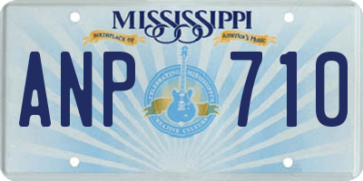 MS license plate ANP710