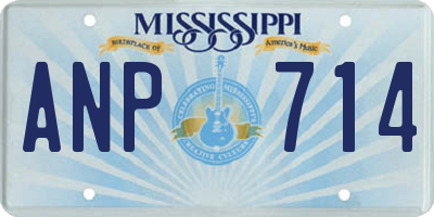 MS license plate ANP714