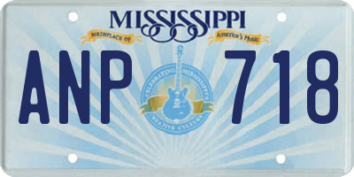 MS license plate ANP718