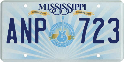 MS license plate ANP723