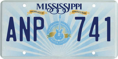 MS license plate ANP741